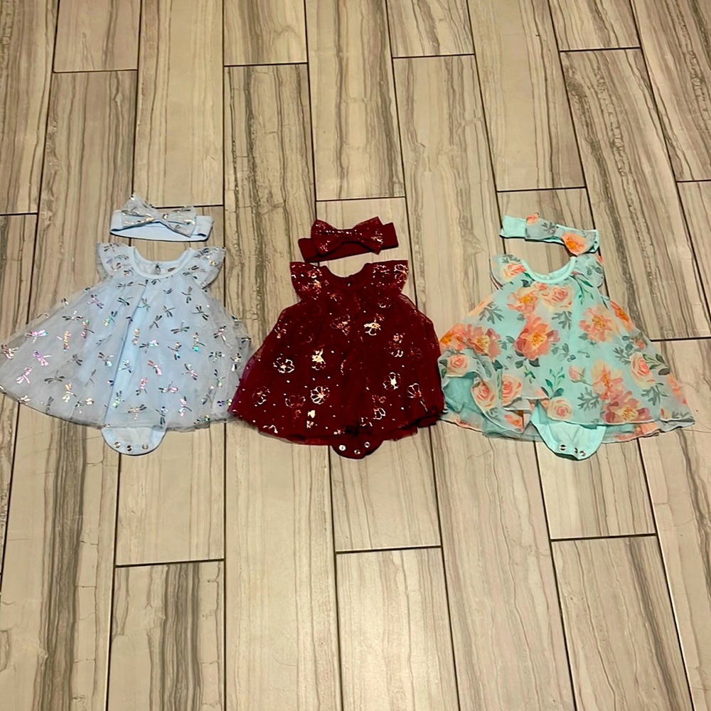 Newborn Baby Girl Dress Bundle